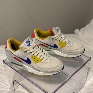 Nike Air White, Yellow, Blue and Red